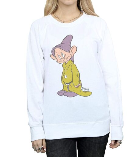 Disney Sweat-shirt classique Dopey Femmes/Dames (Blanc) - UTBI12356