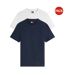 Pack Of 2  Mens Embroidered Logo T-shirt  Navy Ecru Tommy Jeans-1
