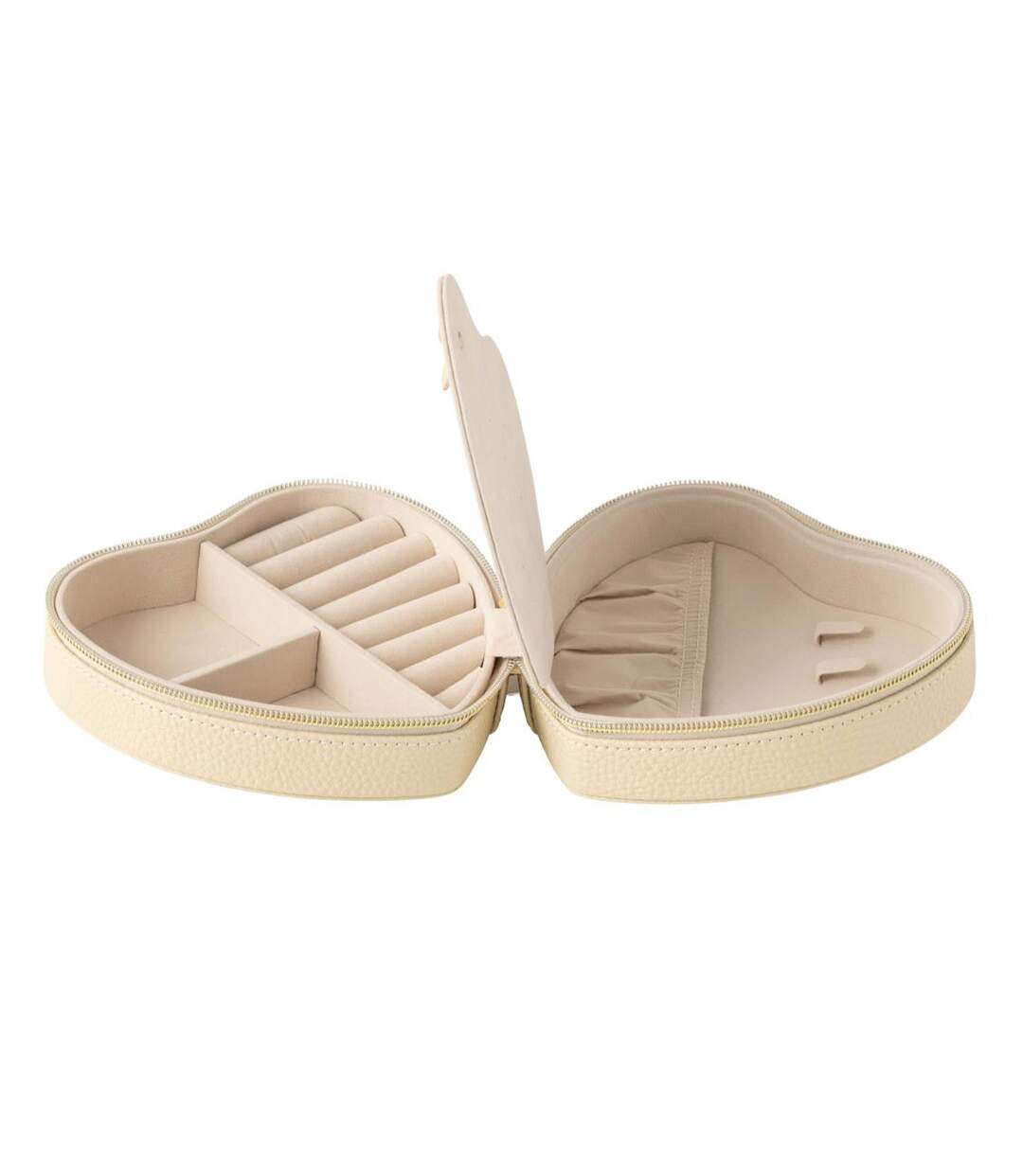 Boîte à Bijoux Cœur Ericka 16cm Beige-2