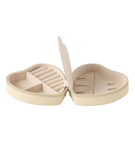 Boîte à Bijoux Cœur Ericka 16cm Beige