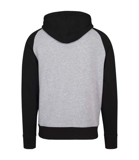 Sweat À Capuche Homme Gris Chiné Noir Build Your Brand