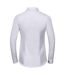 Womens/ladies Herringbone Long-sleeved Shirt White Russell Collection-2