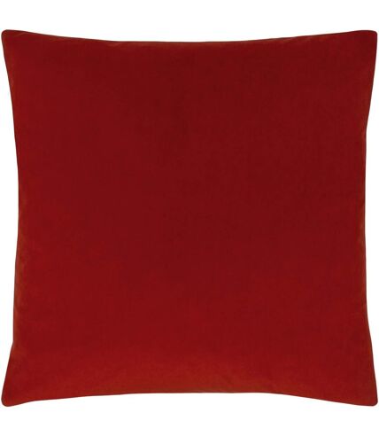 Evans Lichfield Sunningdale Velvet Throw Pillow Cover (Flame Red) (50cm x 50cm)