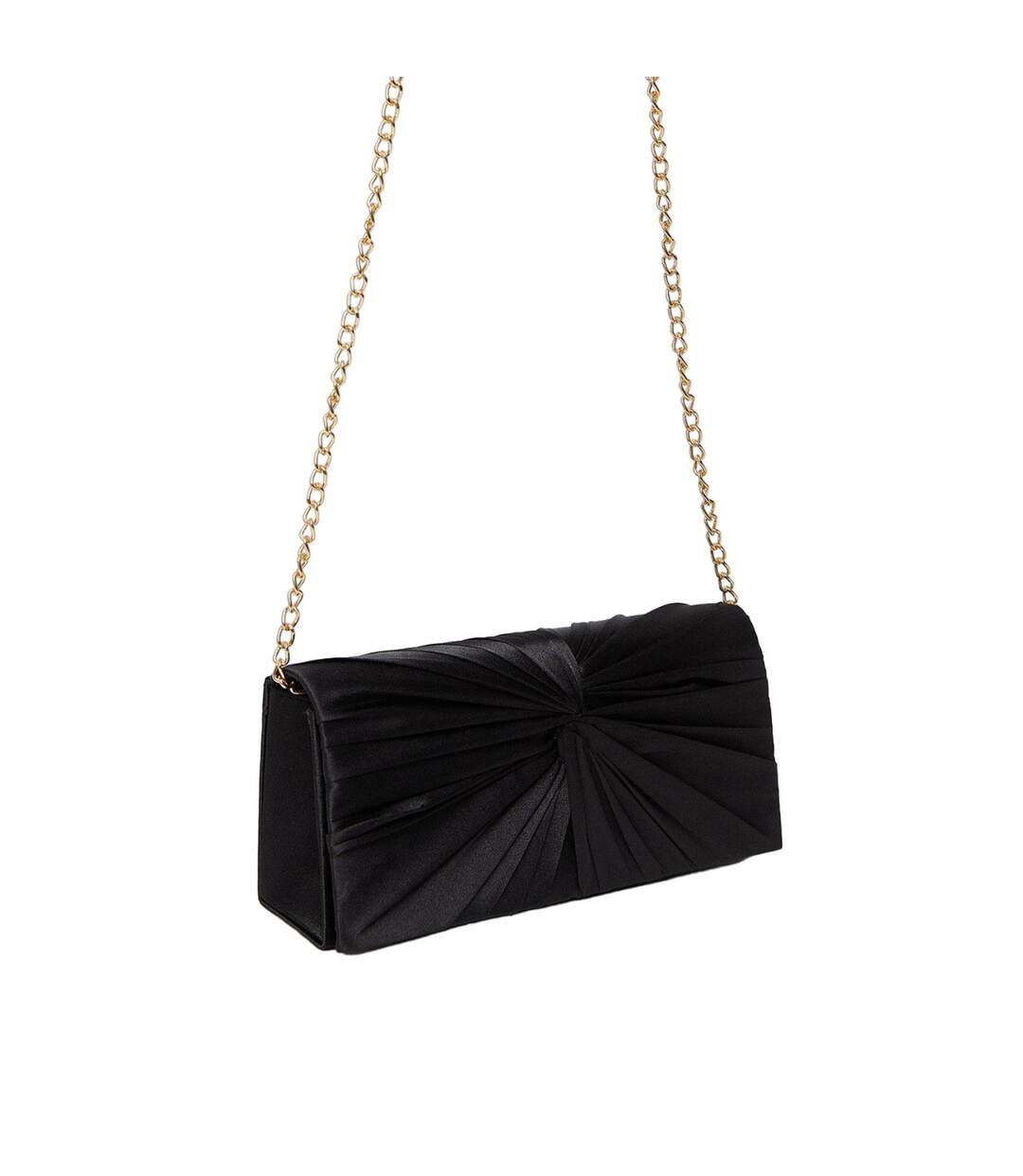 Beauty satin twisted clutch bag one size black Dorothy Perkins-2