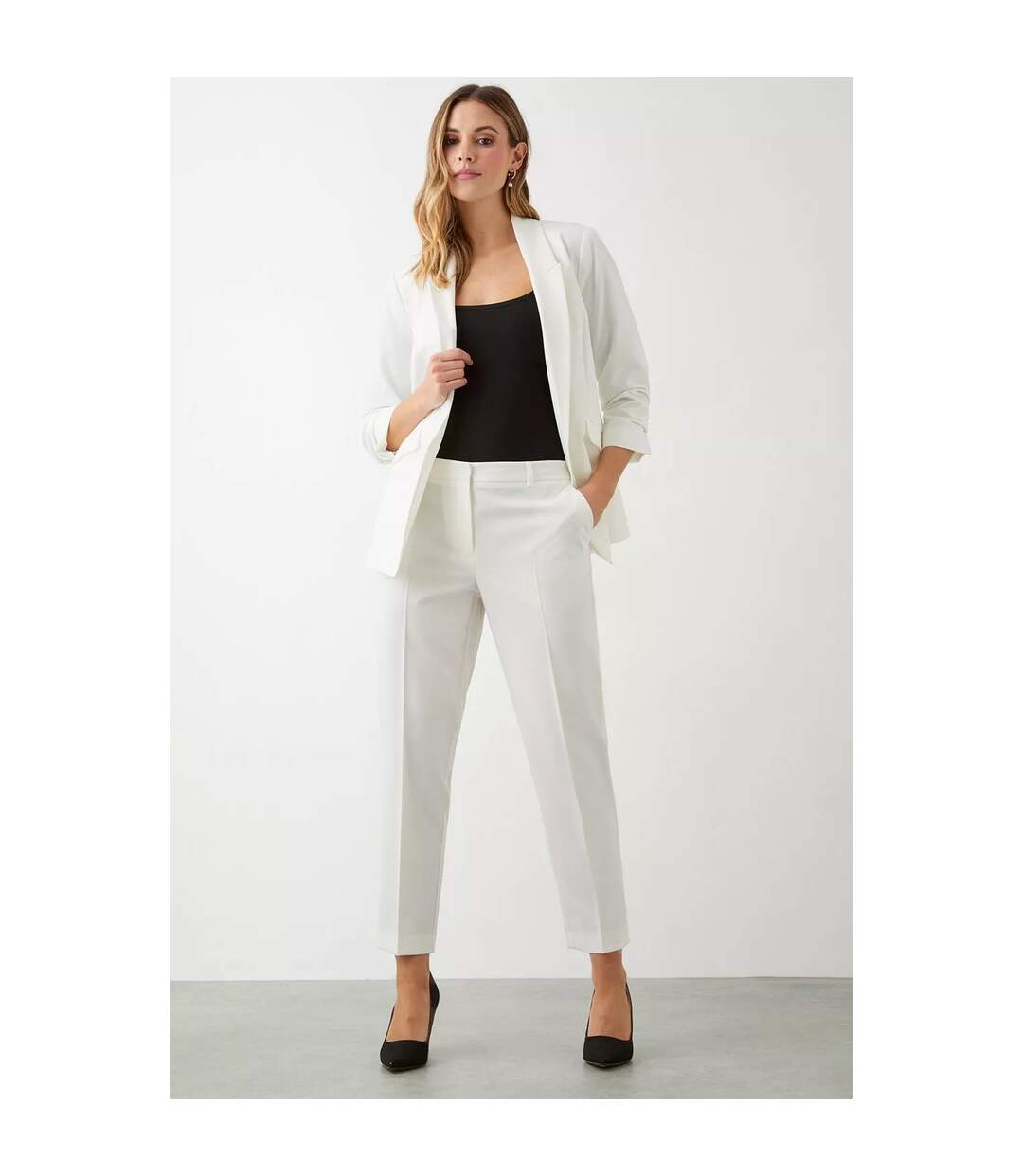 Pantalon 7/8 femme blanc cassé Dorothy Perkins-4