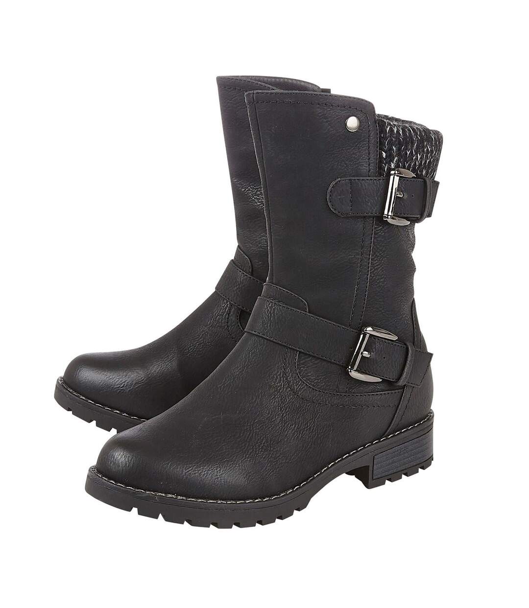 Bottes De Motard Jemima Femme Noir Lotus Shoes-4