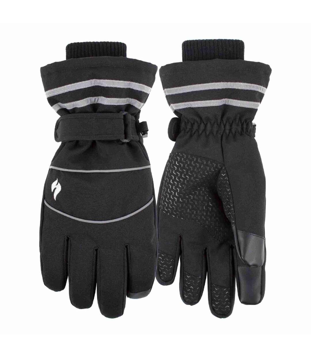 Mens Hi-Vis Reflective Thermal Work Gloves with Touchscreen Fingertips-1