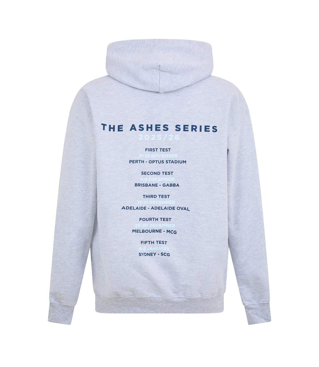 Unisex Adult The Ashes Series 2025/2026 Pullover Hoodie Grey England Cricket-2