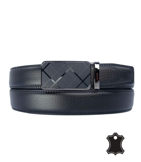 Ceinture homme cuir noir - Boucle automatique - Style et fonctionnalité