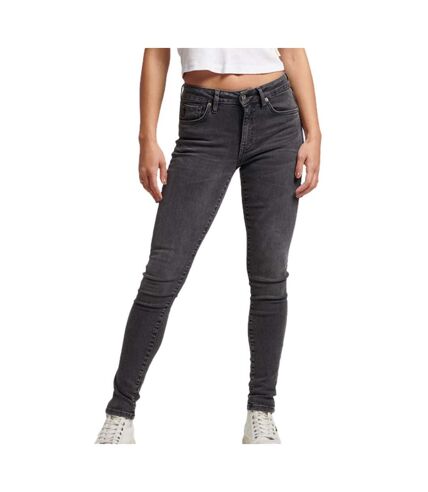 Jean Skinny Noir Femme Superdry Mid Rise - W25-L30