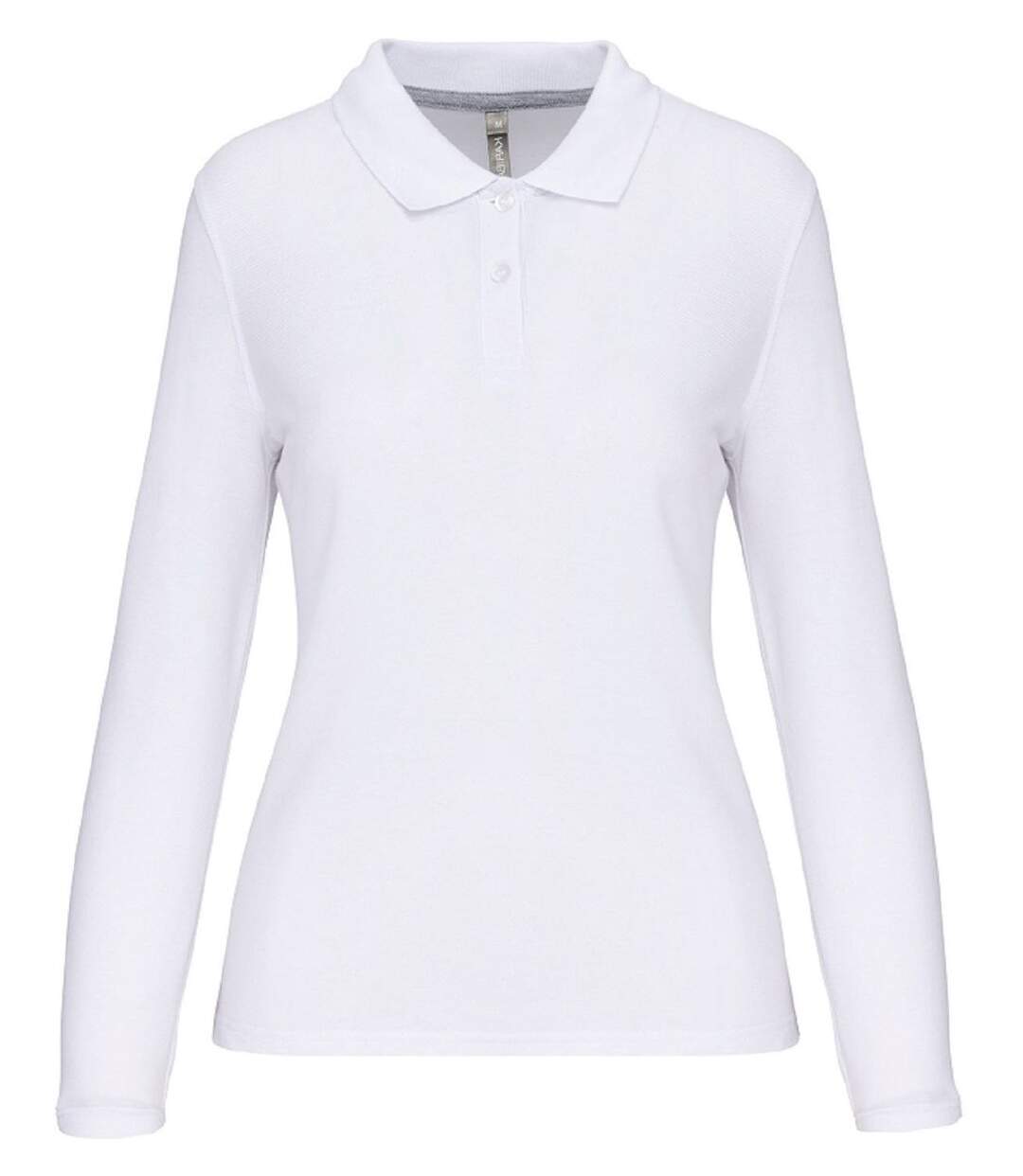 Polo manches longues - Femme - WK277 - blanc