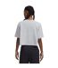 Womens/ladies Rival Plain Cropped Loose T-shirt Grey Under Armour-2