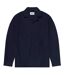 Mens Revere Collar Long-sleeved Shirt Dark Navy Albam-1