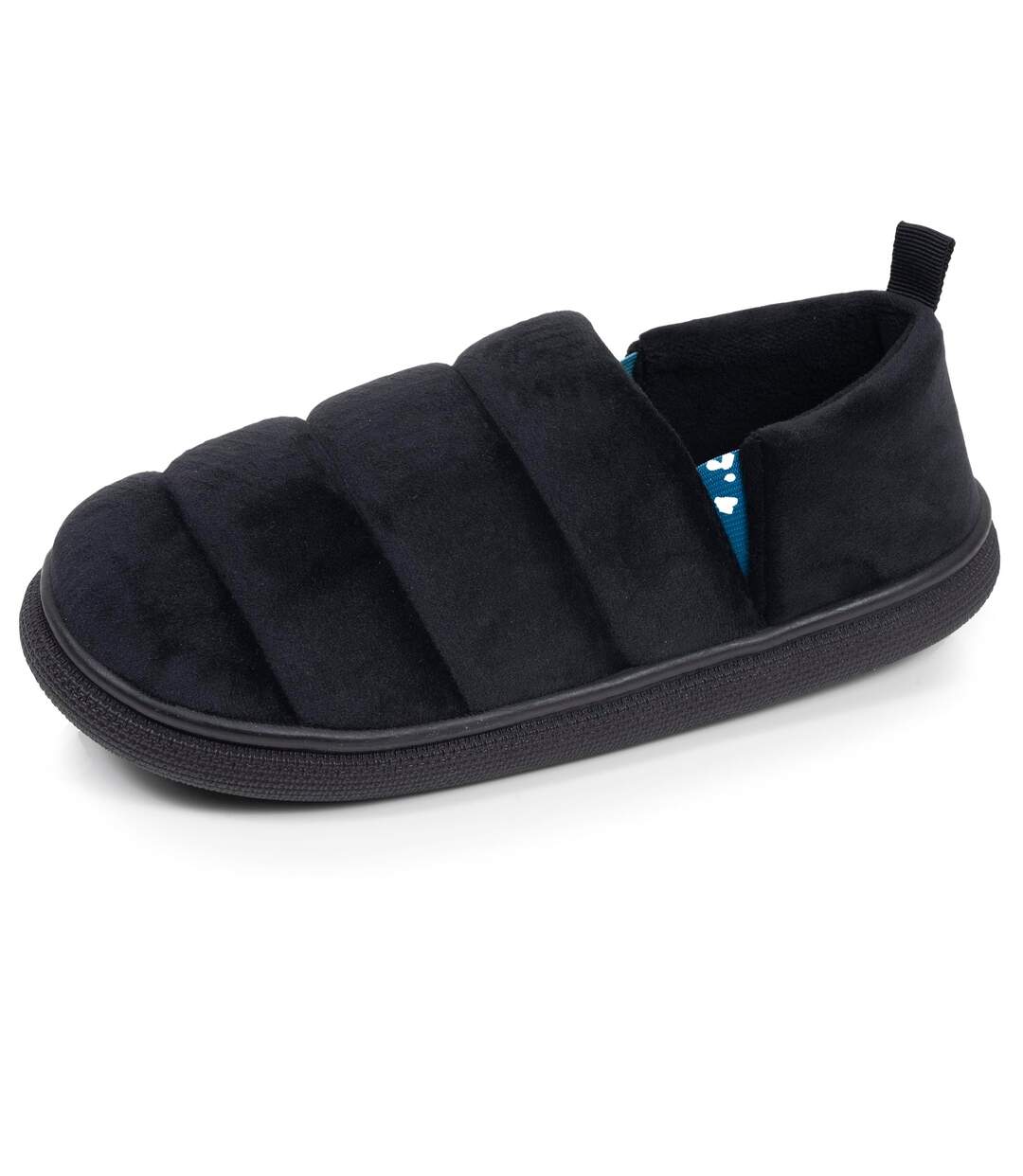 Isotoner Chaussons Mules homme microvelours semelle bloup extra confort-1