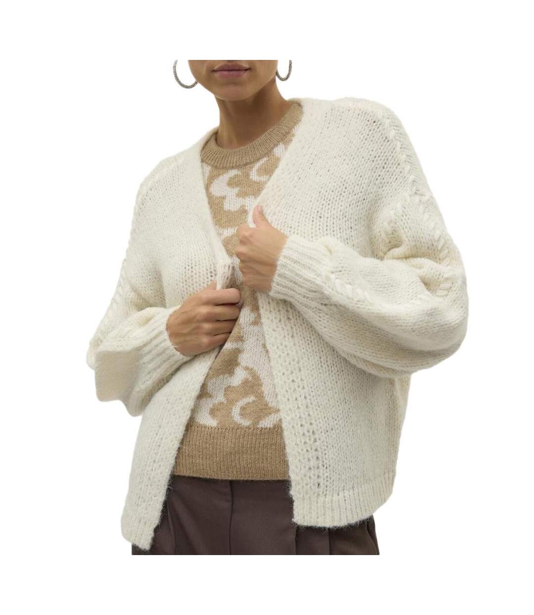 Gilet blanc femme vero moda feng-1