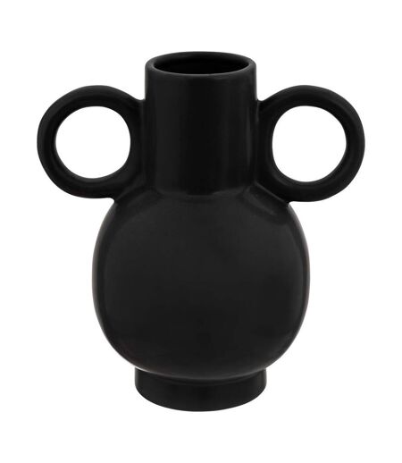 Vase Déco avec Anses Olme 22cm Noir