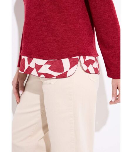 T-shirt chaud effet 2 en 1 manches longues