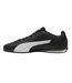 Mens Catch Leather Low Cut Flat Trainers Black White Puma-2