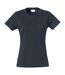T-shirt Femme Bleu Marine Foncé Clique-1