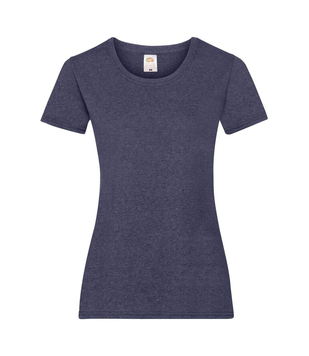 T-shirt Valueweight Femme Bleu Marine Chiné Rétro Fruit Of The Loom-1