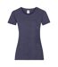 T-shirt Valueweight Femme Bleu Marine Chiné Rétro Fruit Of The Loom-1