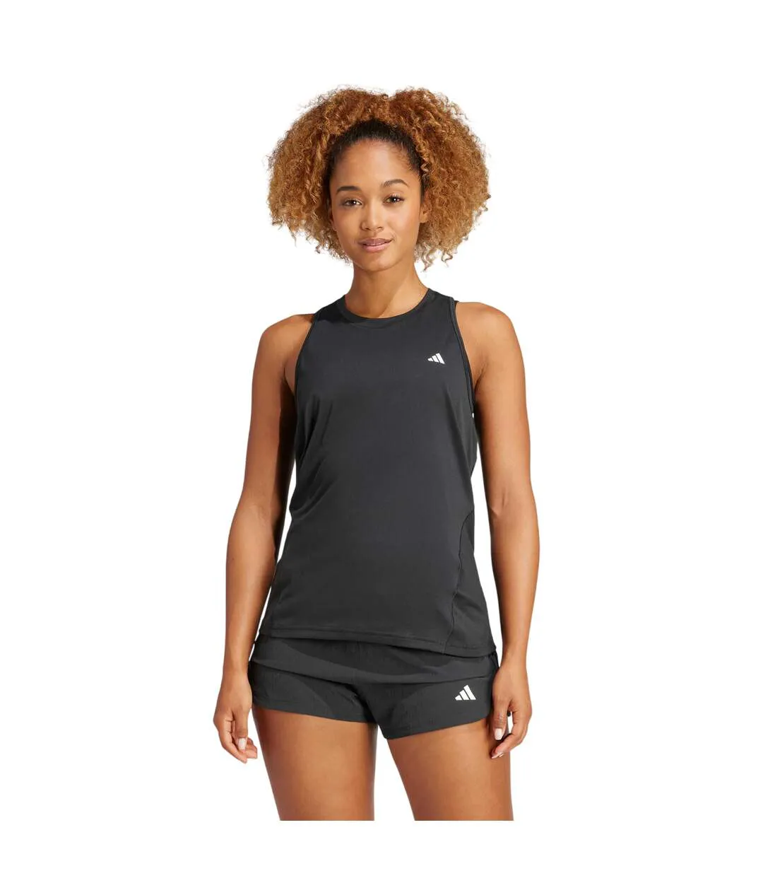 Womens/ladies Training Tank Top Black Adidas-4