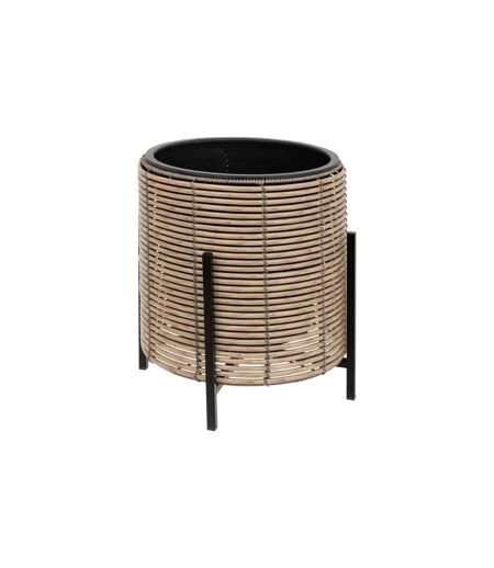Lot de 3 Cache-Pots Déco Imitation Rotin 42cm Beige