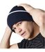 Beechfield Unisex Knitted Winter Beanie Hat (French Navy/White) - UTRW251-3
