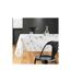 Nappe Imprimé Métallisé Bloomy 150x300cm Blanc & Or-3