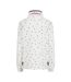 Womens/ladies Polka Dot Button Neck Sweatshirt Chalk Lazy Jacks-2