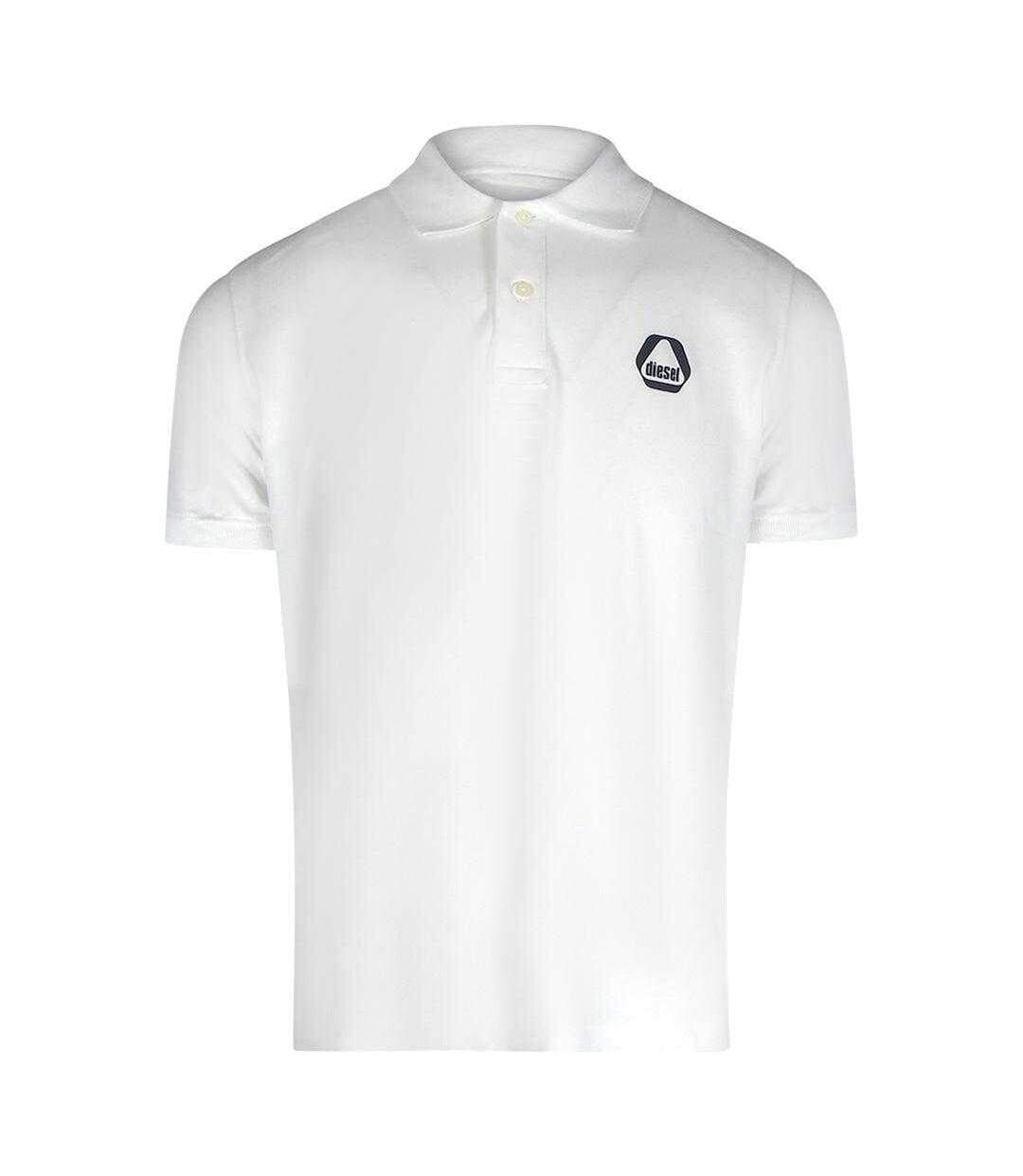 Polo Motif Triangulaire Homme Blanc Diesel-1