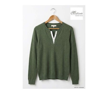 Pull Col Fantaisie Femme Mayflower Papaye1k Kaki