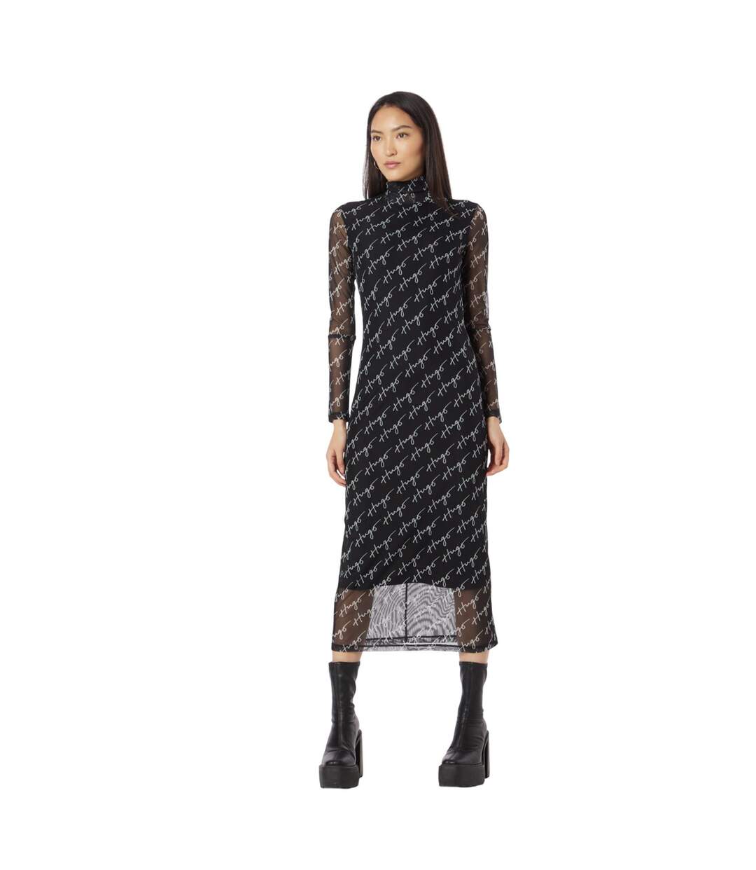 Robe Neshy Femme Noir Blanc Hugo-1
