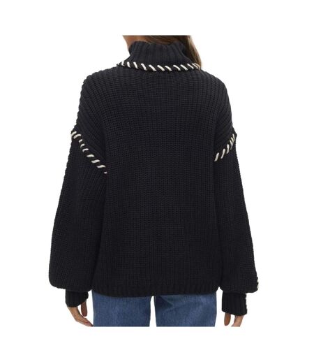 Pull en maille noir femme vero moda cream