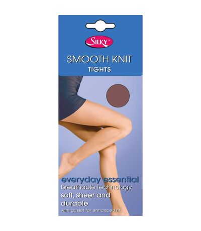 Silky Womens/Ladies Smooth Knit Tights Extra Size (1 Pairs) (Nude)