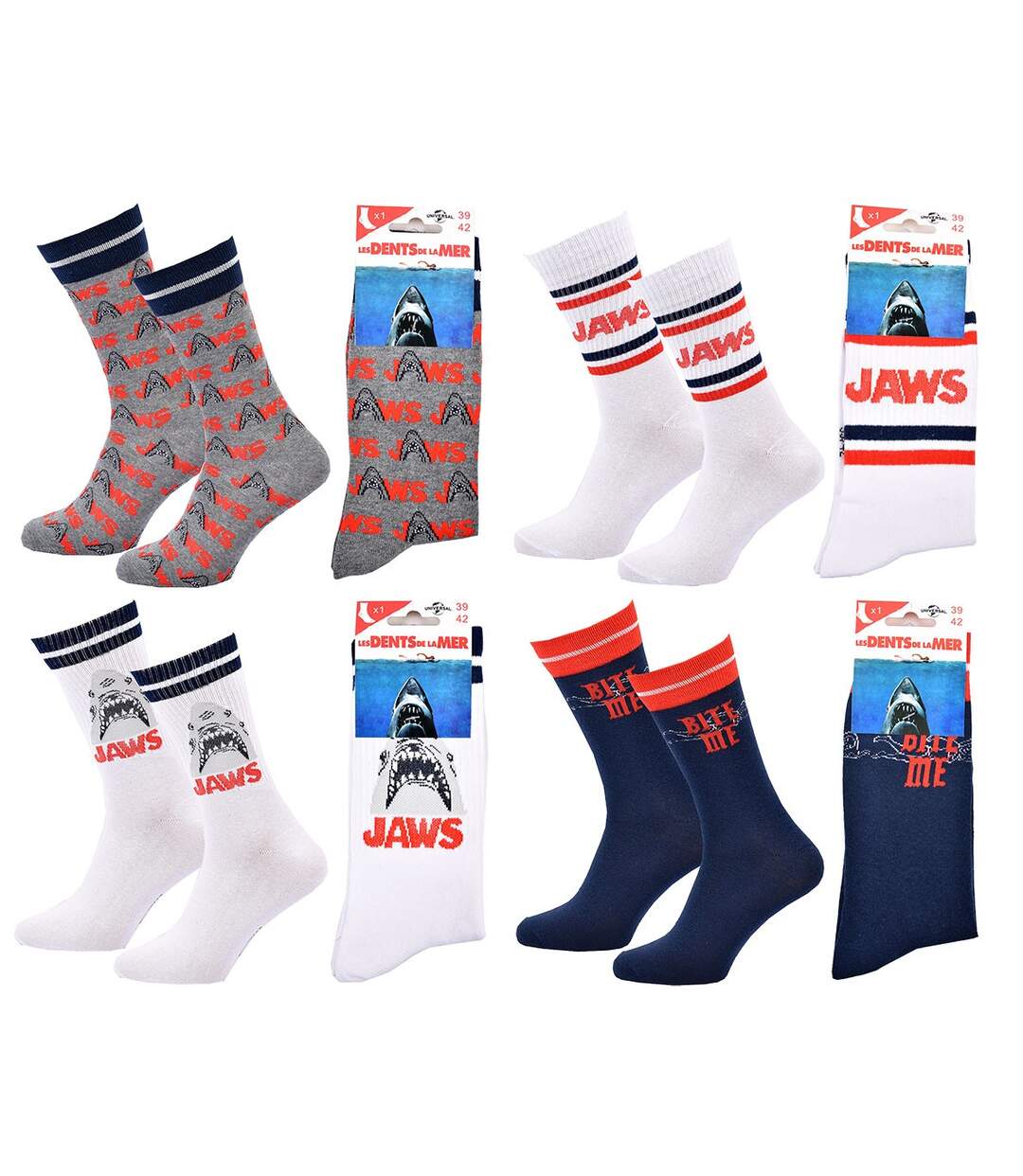 Chaussettes Pack HOMME JAWS Pack de 4 Paires 1987