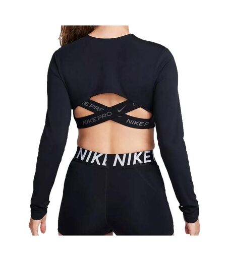 T-Shirt noir femme nike crop - l