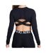 T-Shirt noir femme nike crop - l-2