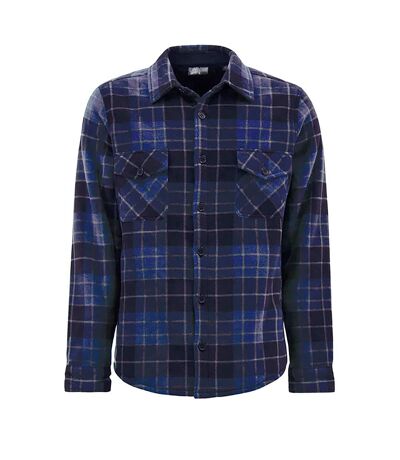 Mens Quilted Plaid Pattern Thermal Long Sleeve Winter Jacket