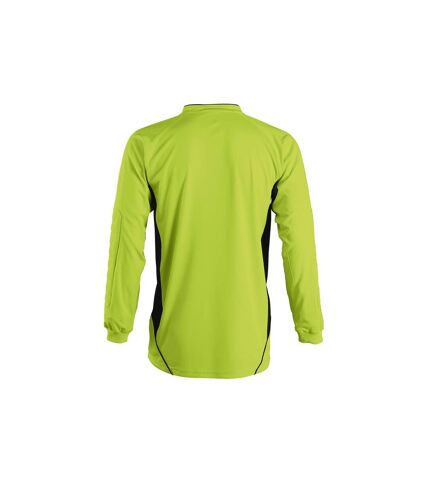 SOLS Mens Azteca Long Sleeve Goalkeeper / Soccer Shirt (Apple Green/Black)