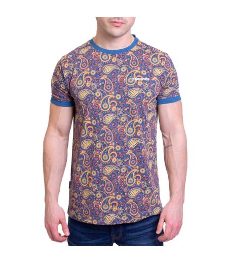 T-shirt Ss25 Homme Bleu Foncé Sable Lambretta