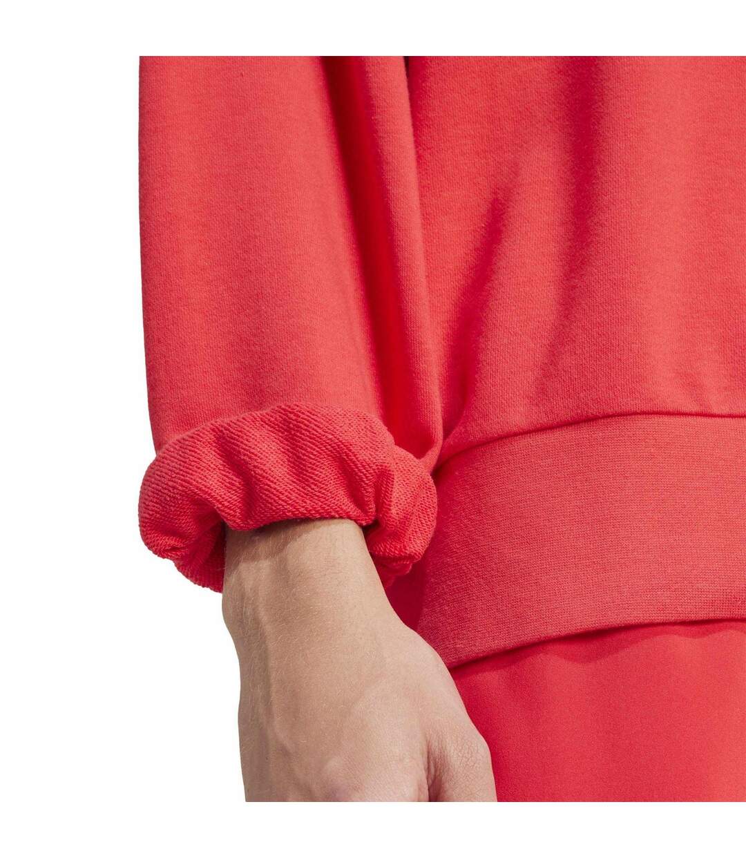 Mens Cotton Oversized Sweatshirt Ruby Red Black Adidas-4