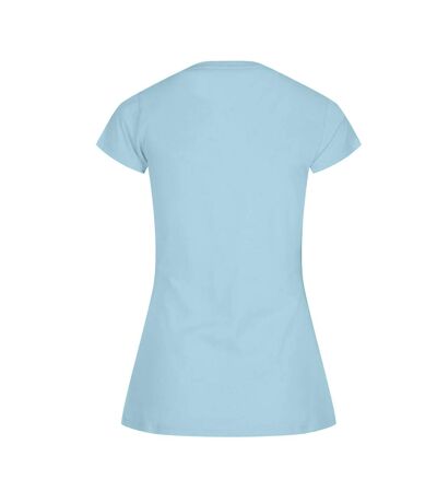 Womens/ladies basic t-shirt ocean blue Build Your Brand