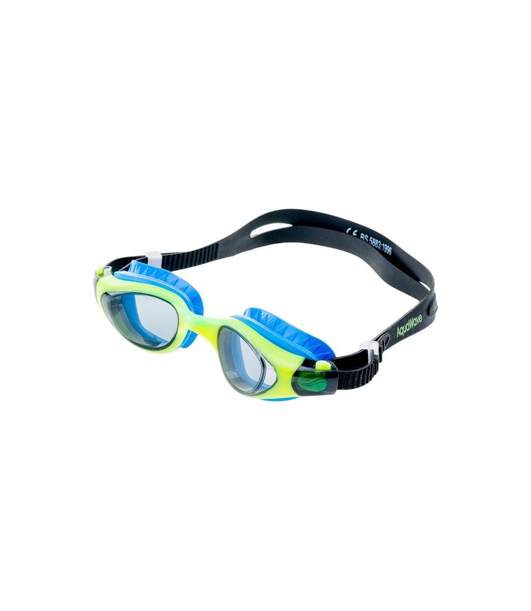 Lunettes De Natation Buzzard Adulte Noir Bleu Jaune Vert Gris Aquawave-2