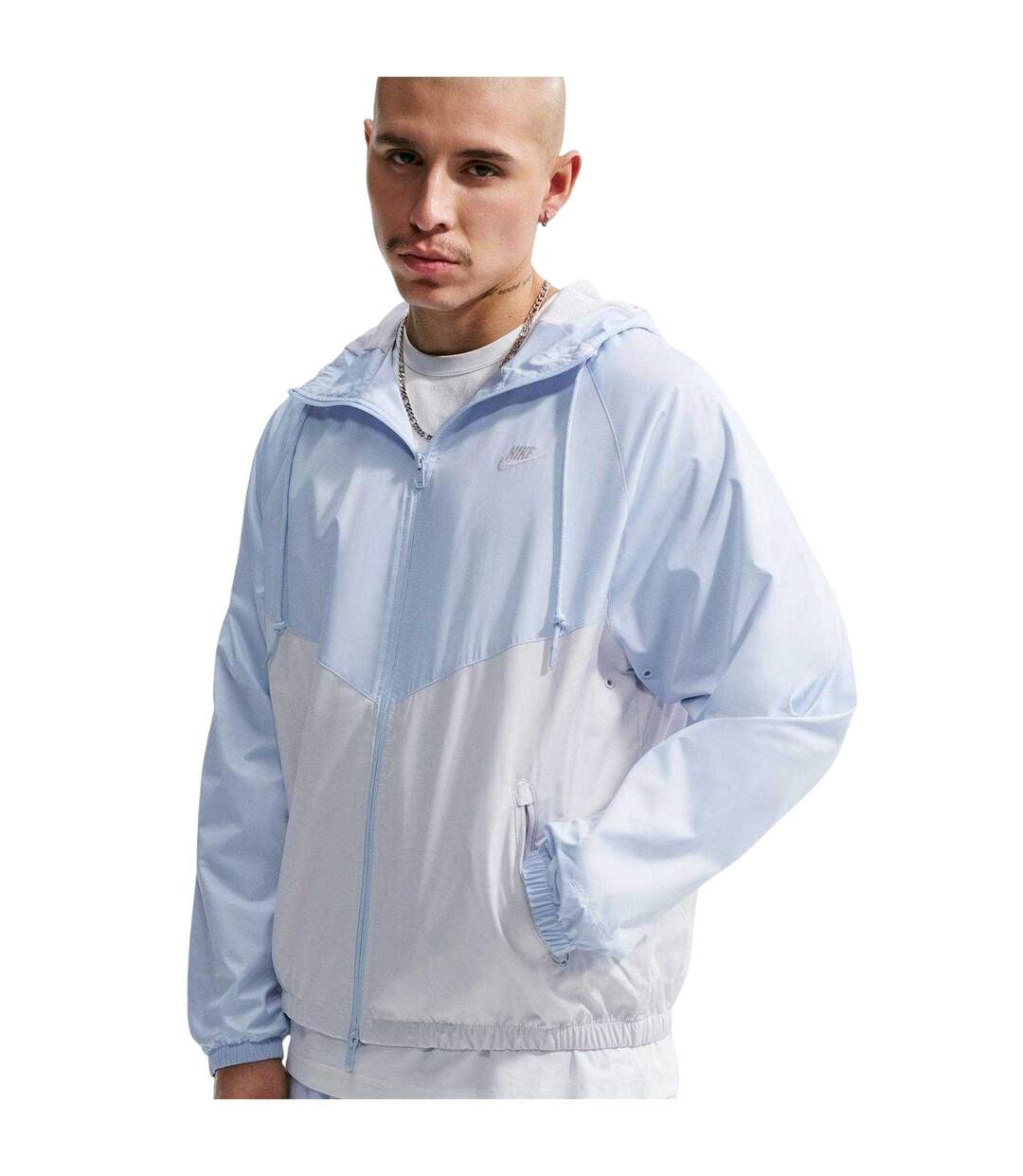 Mens Colour Block Windbreaker Blue Nike-2