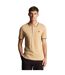 Polo Motif Rayure Contrastée Sur Bord Homme Beige Lyle & Scott-1