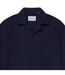 Mens Revere Collar Long-sleeved Shirt Dark Navy Albam-3
