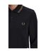 Mens Long-sleeved Polo Shirt Black Fred Perry-4