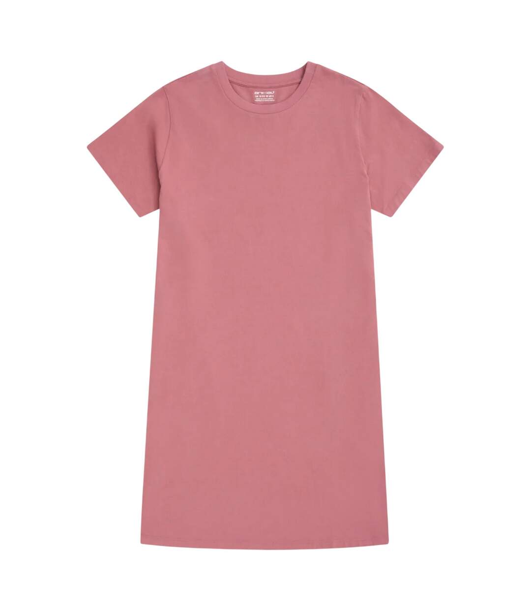 Womens/ladies Plain Jersey T-shirt Dress Pink Animal-1