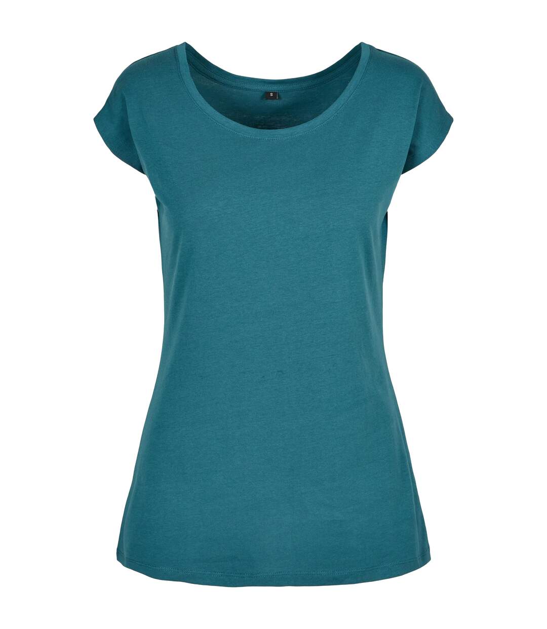 T-shirt Femme Bleu Sarcelle Build Your Brand-1